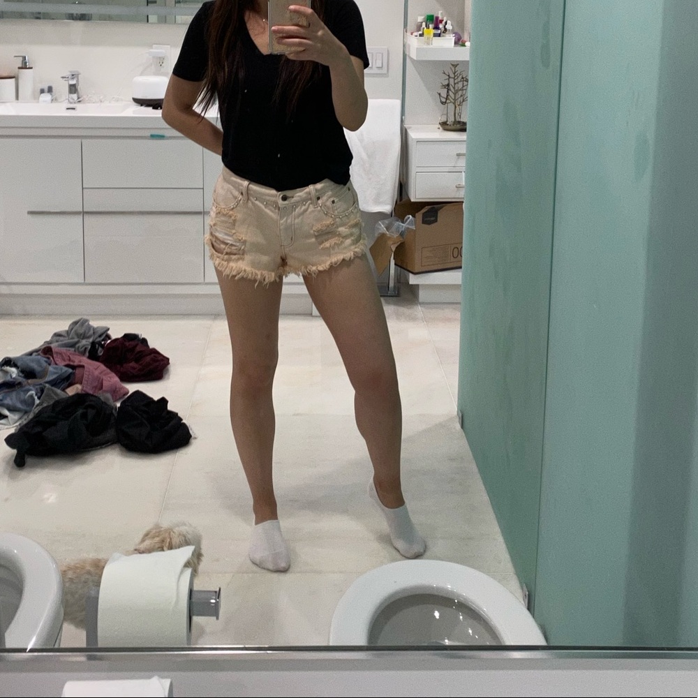 Stylish salmon colored shorts